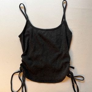 Draw String Side Crop Top Tank